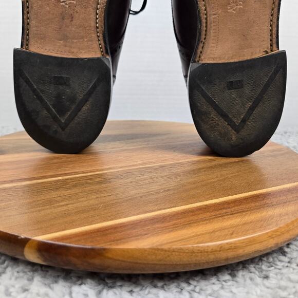 Allen Edmonds Men 10E Lexington Burgundy Maroon Cap Toe Brogue Oxford Dress 5171 - Picture 12 of 15